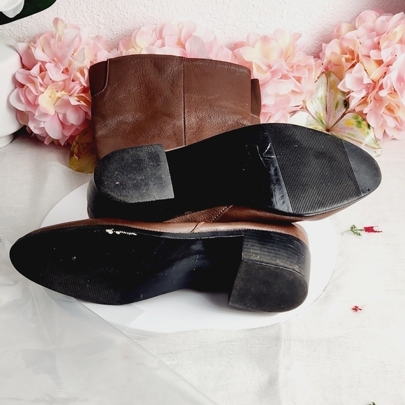 𝅺Bagatelle Tall Genuine Leather Dark Brown Pull-On Block Heel Boots 8W - Picture 11 of 11